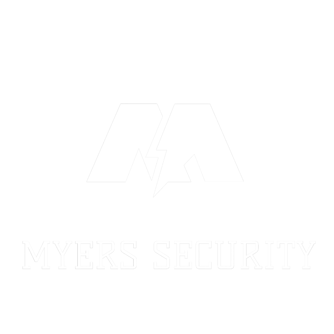 Myers Security White Logo