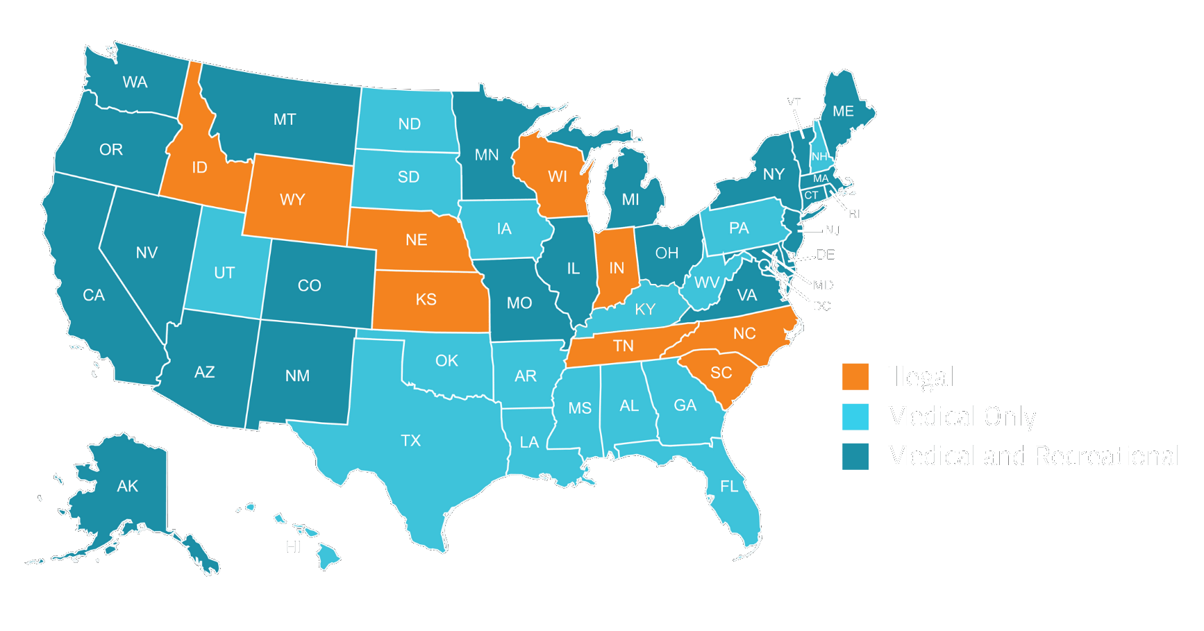 cannabis legalization map